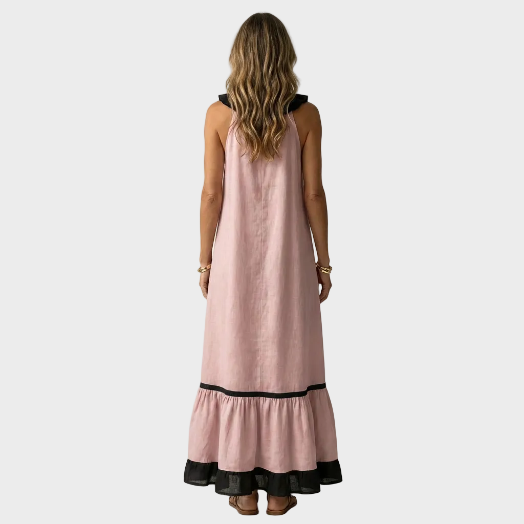 Amelia – Elegantna Lanena duga haljina