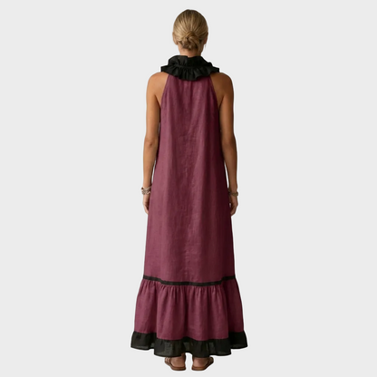 Amelia – Elegantna Lanena duga haljina