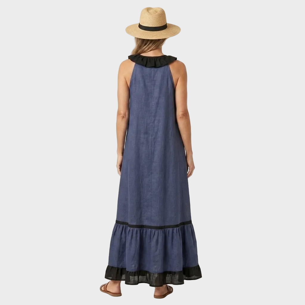Amelia – Elegantna Lanena duga haljina