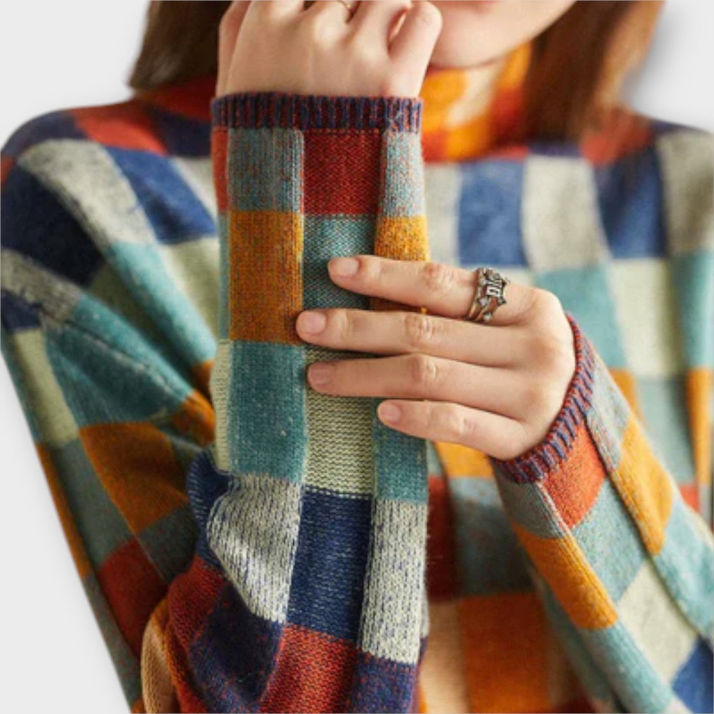 Erika – Džemper s patchwork s uzorkom