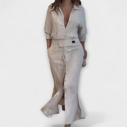 Jeanette - maxi haljina s s s U-izrezom