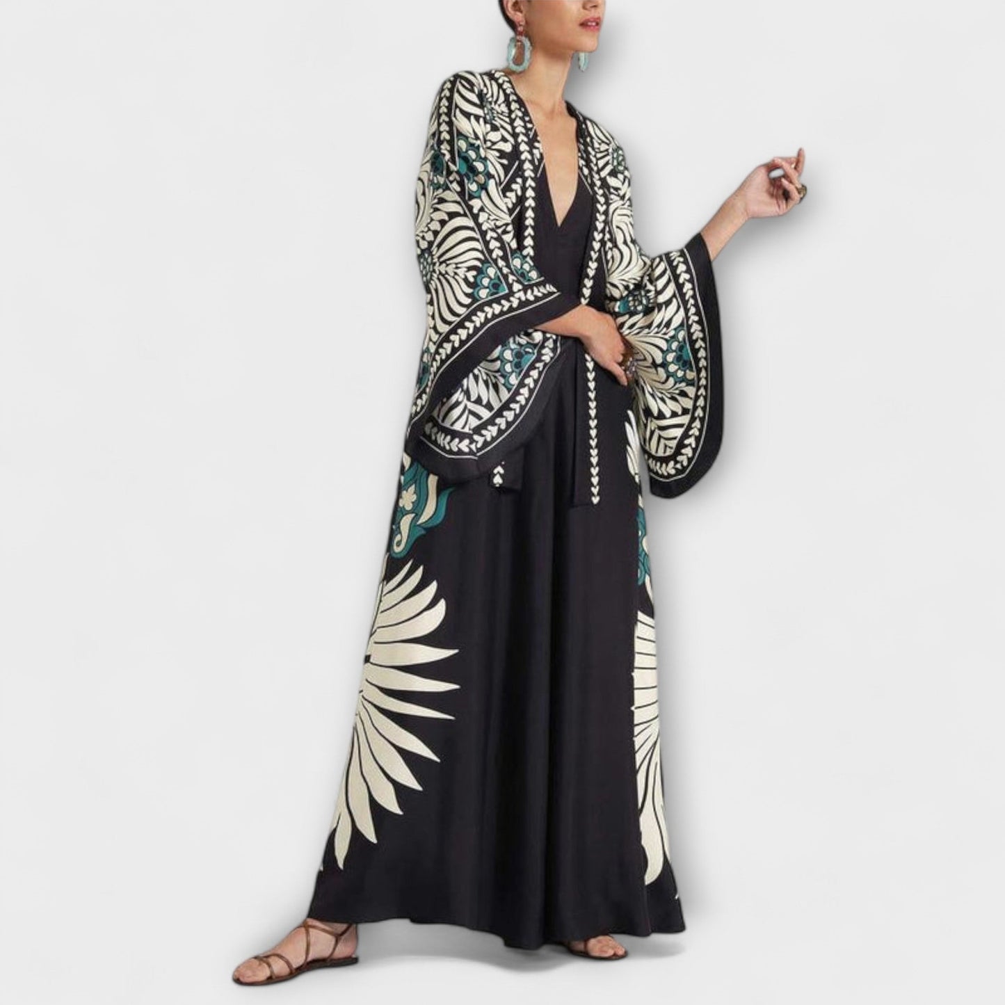 Giselle - Elegantne Maxi Haljine s Cvjetnim Tiskom