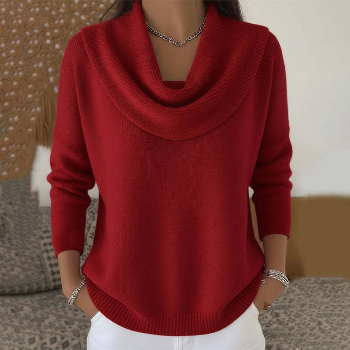 Lorena – Džemper S Padajućim Ovratnikom