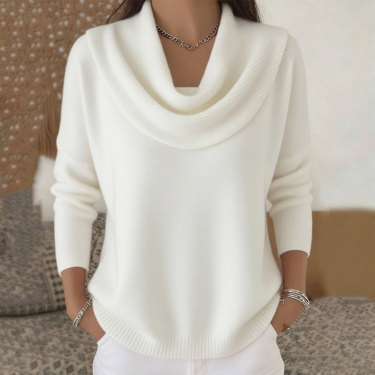 Lorena – Džemper S Padajućim Ovratnikom
