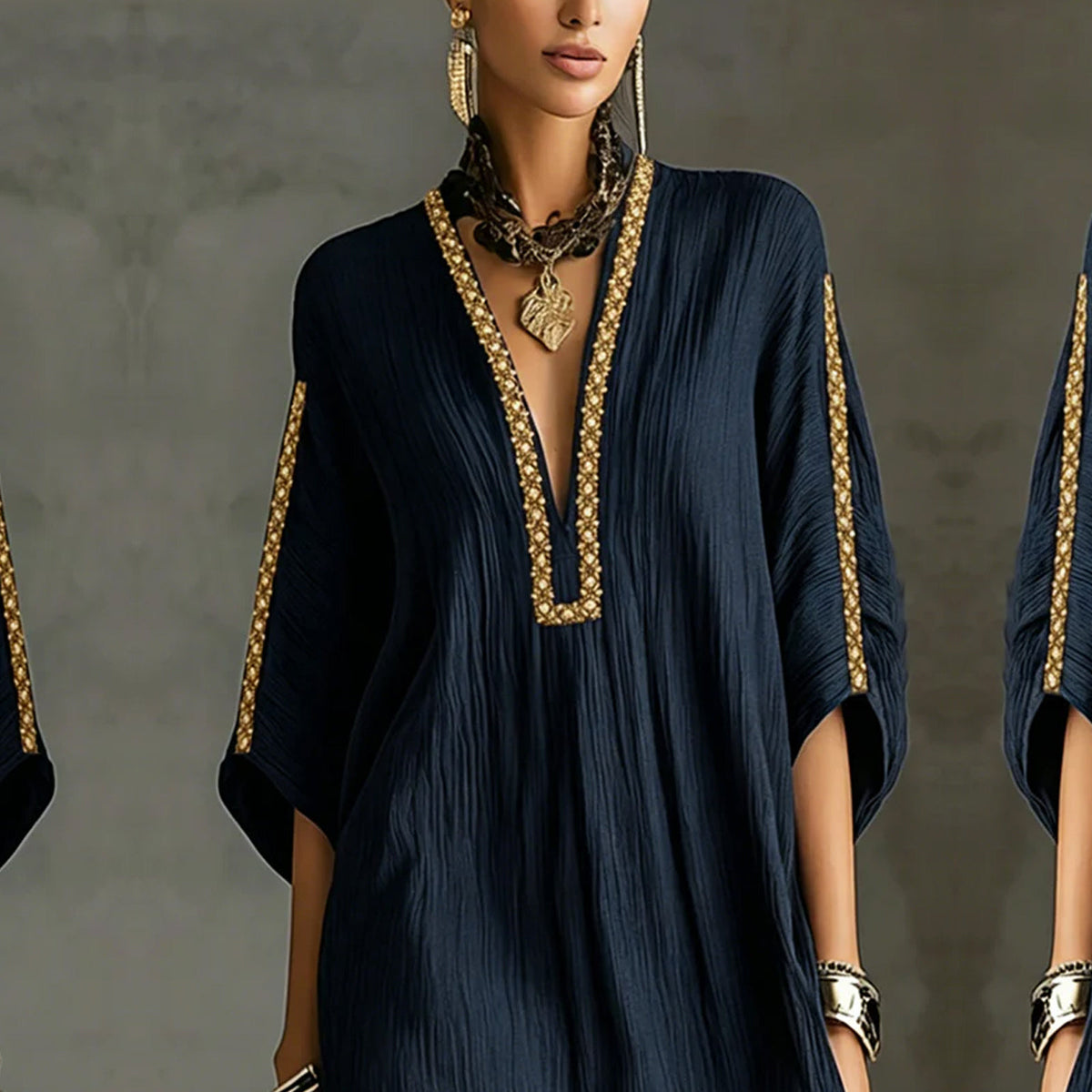 Marta – Crna Kaftan Mini Haljina 9
