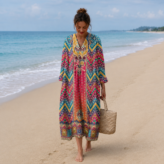Meta – Boho S uzorkom maxi haljina