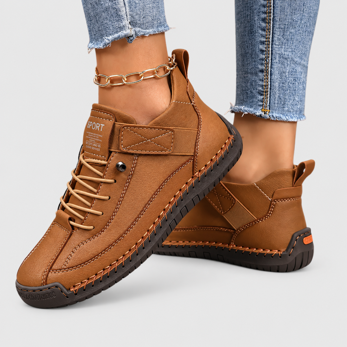 Mia orthopedic sneakers - brown