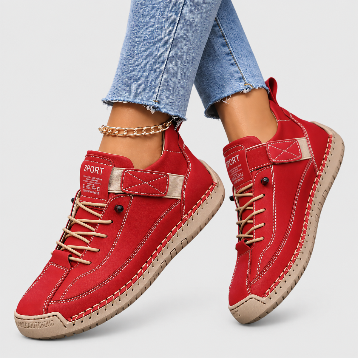 Mia orthopedic sneakers - red