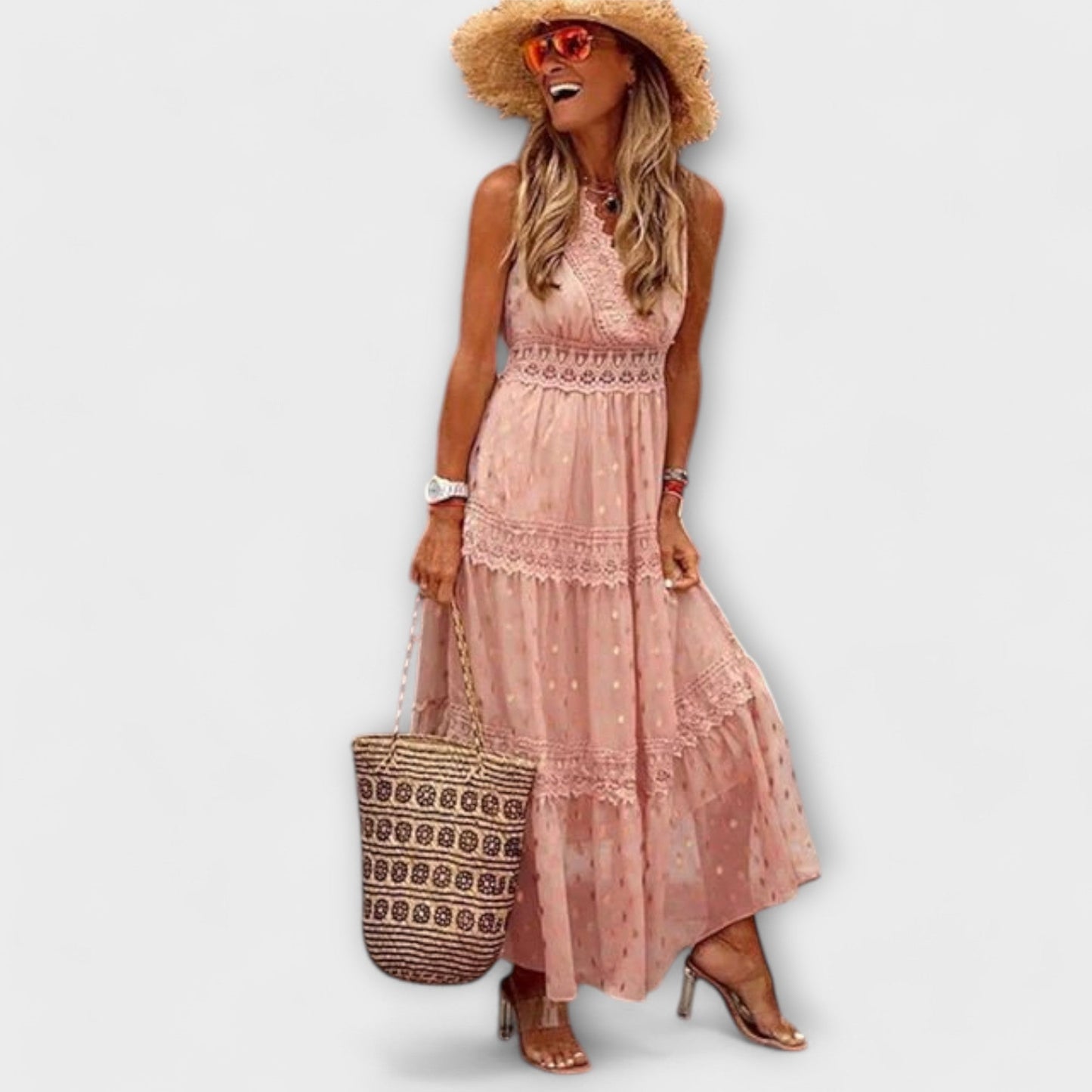 Lola - maxi haljina s boho čipkom