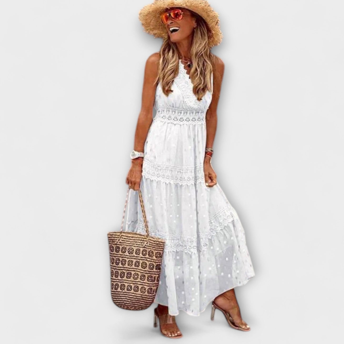 Lola - maxi haljina s boho čipkom