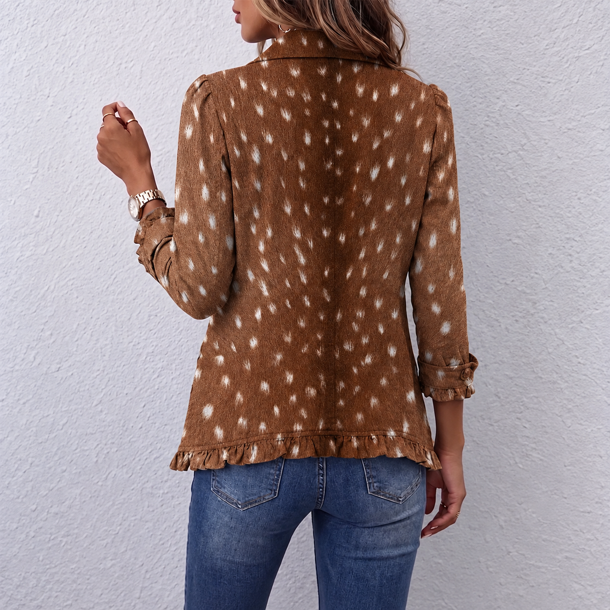 Nina – Boho Jakna S Uzorkom – stražnja strana