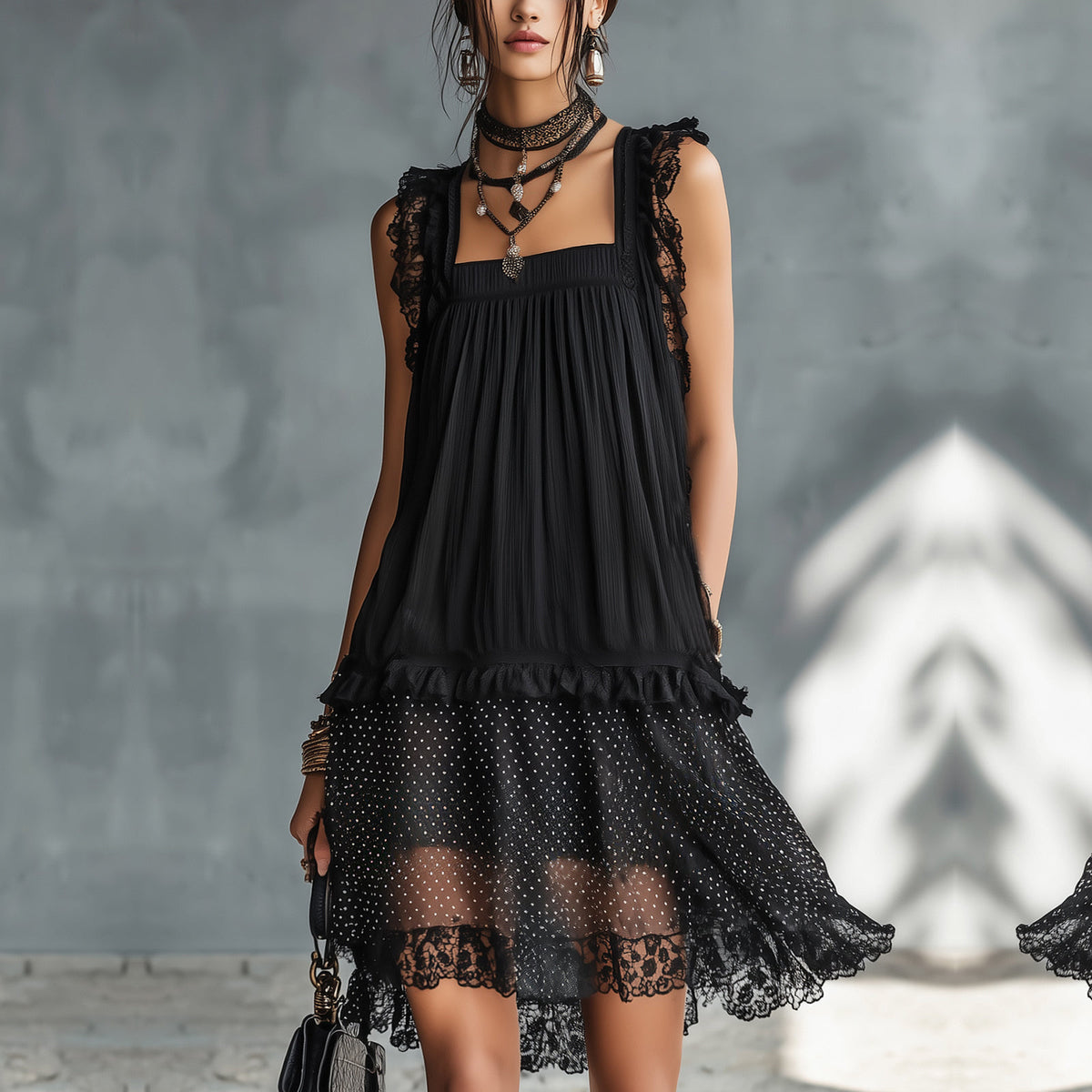 Paula – Prozirna Mini Haljina S Volanima 1