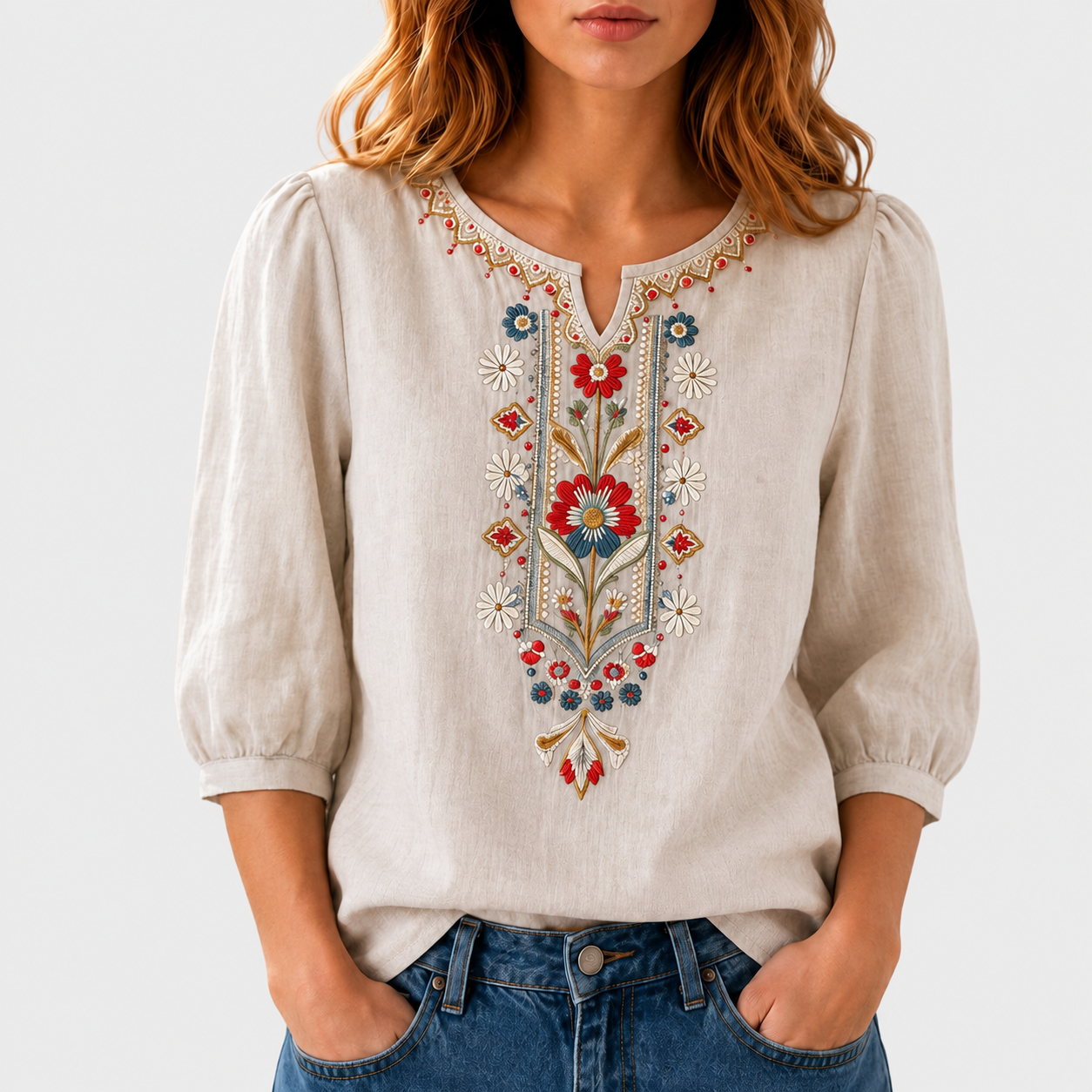 Maja – Cvjetna Vezena Bluza