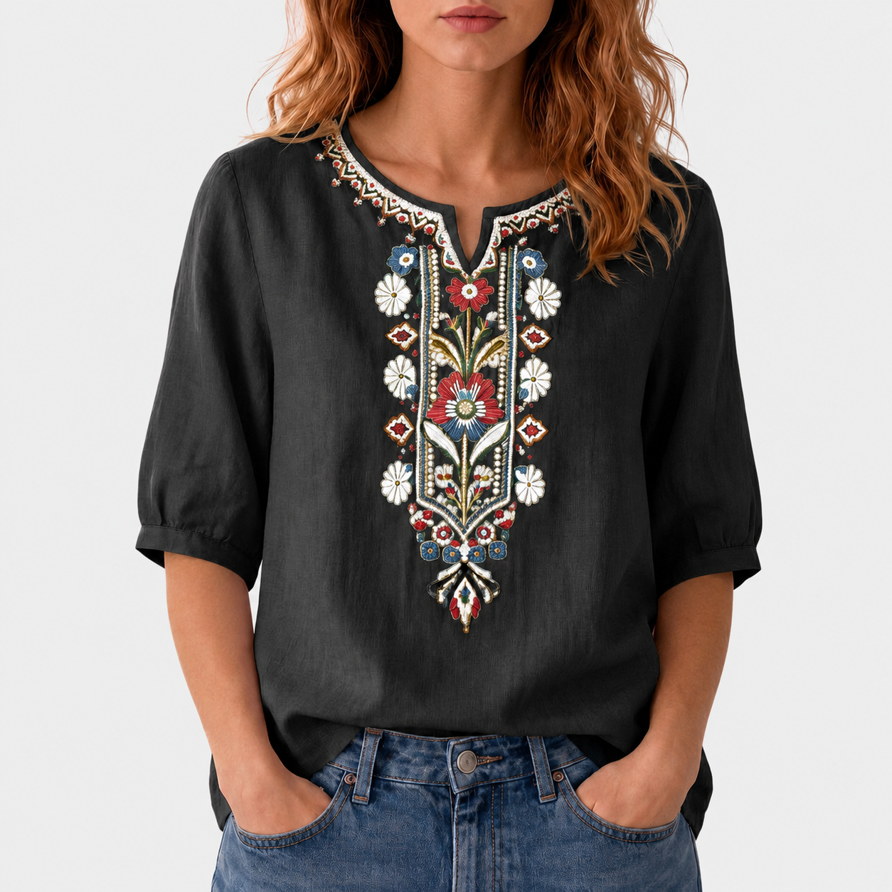 Maja – Cvjetna Vezena Bluza