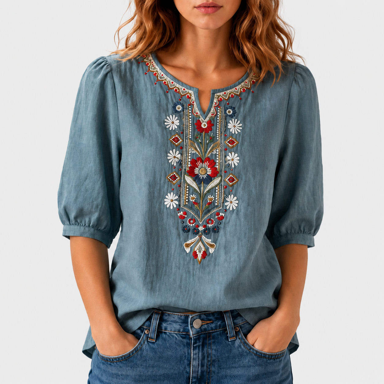 Maja – Cvjetna Vezena Bluza