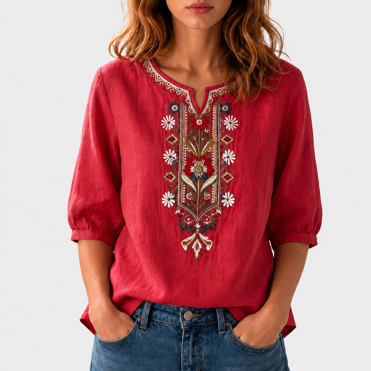 Maja – Cvjetna Vezena Bluza